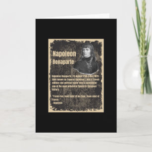 Carte Napoléon Bonaparte - Biographie