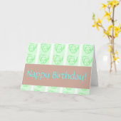 Carte Nappy Birthday ! (Fleur jaune)