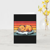 Carte Napybara For Men Women Cute Capybara Sleeng Nap Lo (Fleur jaune)