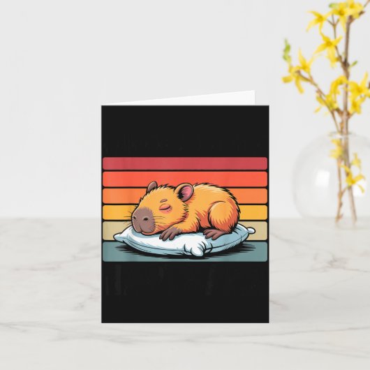 Carte Napybara For Men Women Cute Capybara Sleeng Nap Lo (Fleur jaune)