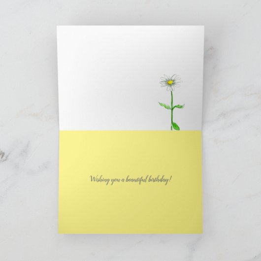 Carte Narcisse Fleur du Mois de Naissance d'Avril (Intérieur)