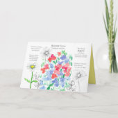 Carte Narcisse Fleur du Mois de Naissance d'Avril (Devant)