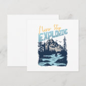 Carte N'arrêtez jamais d'explorer - Nature Adventure (Devant / Derrière)