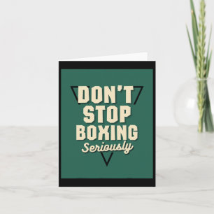 Carte N'arrêtez pas la boxe