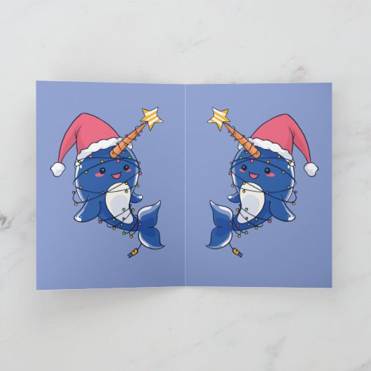 Carte Narwhale de Noël (Intérieur)