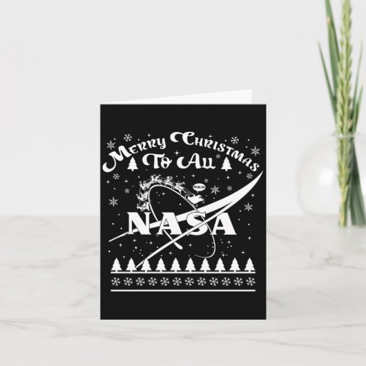 Carte Nasa Merry Christmas To All Ugly Sweater Logo With (Devant)
