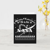 Carte Nasa Merry Christmas To All Ugly Sweater Logo With (Fleur jaune)