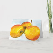 Carte Nashi poire jaune aquarelle (Devant)