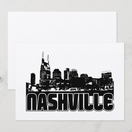 Carte Nashville Skyline (Devant / Derrière)