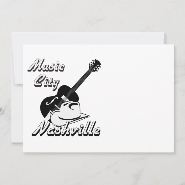 Carte Nashville. Ville de musique (Devant)