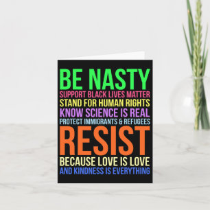 Carte Nasty Résister Lgbtq Human Rights Science Be Kind 