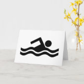 Carte Natation (Fleur jaune)