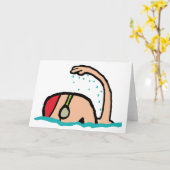 Carte Natation (Fleur jaune)
