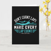 Carte Natation - Faire compter chaque longueur (Fleur jaune)