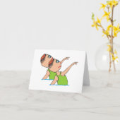 Carte Natation synchro (Fleur jaune)