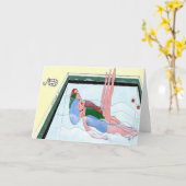 Carte Natation synchronisée (Fleur jaune)