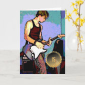 Carte Nate's Birthday Guitar (Fleur jaune)