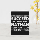 Carte Nathan Gift Name D Birthday Funny Chris  (Fleur jaune)