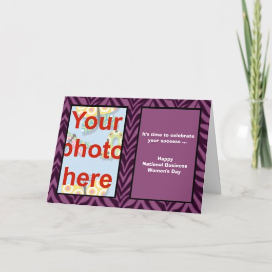 Carte National Business Women's Day ajouter la photo (Devant)