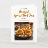 Carte National Greasy Foods Day | October 25th (Devant)
