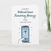 Carte National Inane Answering Message Day | Jan 30th (Devant)