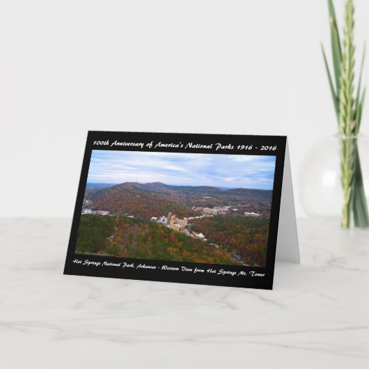 Carte National Park Anniversary Hot Springs Vue d'automn (Devant)