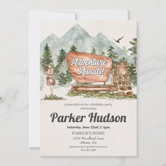 Carte National Park Outdoor Woodland (Devant)