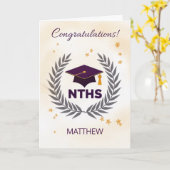 Carte National Technical Honor Society Custom Name (Fleur jaune)