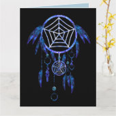 CARTE NATIVE AMÉRICAINE D'ANNIVERSAIRE DREAM CATCH (Fleur jaune)