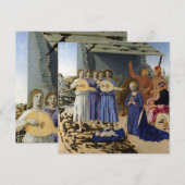 Carte NATIVITÉ DE JÉSUS, ANGES de PIERO DELLA FRANCESCA (Devant / Derrière)