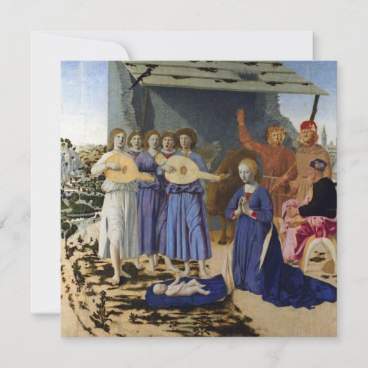 Carte NATIVITÉ DE JÉSUS, ANGES de PIERO DELLA FRANCESCA (Devant)