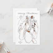 Carte Nativité de l'aquarelle moderne (Devant/Arrière en situation)