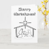 Carte Nativité de Noël (Fleur jaune)