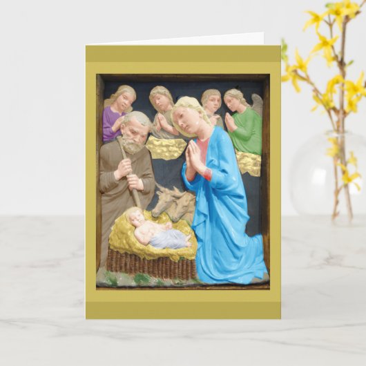 Carte NATIVITÉ Luca Della Robbia (Fleur jaune)