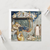 Carte Nativité (Naissance de Jésus-Christ) (par Giotto) (Devant/Arrière en situation)