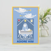 Carte Nativité Noël (Debout devant)