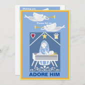 Carte Nativité Noël (Devant / Derrière)