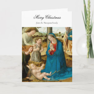 Carte Nativité religieuse de Noël Bénédiction chrétienne