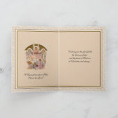 Carte Nativité vintage Jésus Anges religieux (Intérieur)