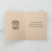 Carte Nativité vintage Jésus avec les anges (Intérieur)