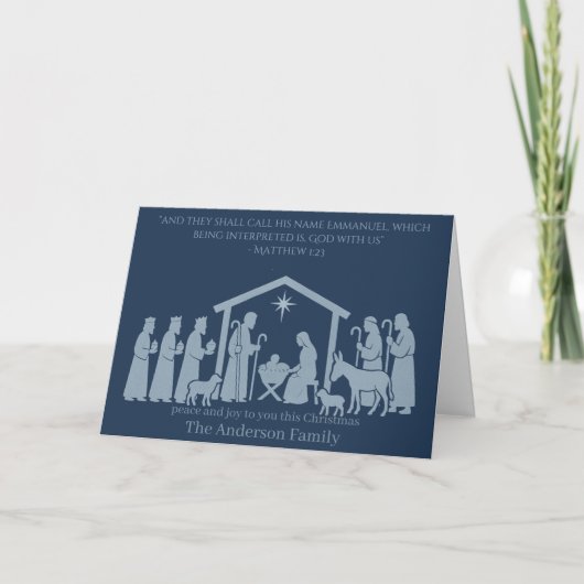 Carte Nativity Christmas Card – Emmanuel God With Us (Devant)