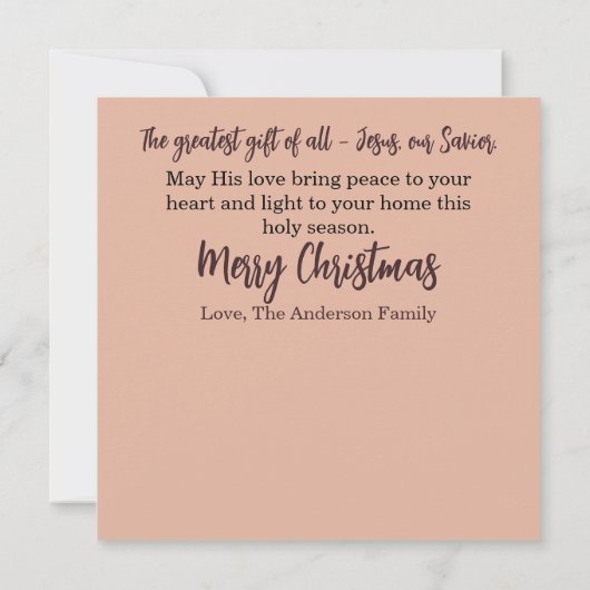 Carte Nativity Christmas Card with Scripture  (Dos)