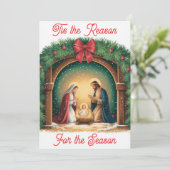 Carte Nativity Christmas Flat Card (Debout devant)