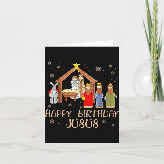 Carte Nativity Happy Birthday Jesus Christmas Nativity C (Devant)