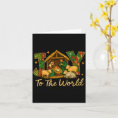 Carte Nativity Scene Joy To The World – Christmas Faith (Fleur jaune)