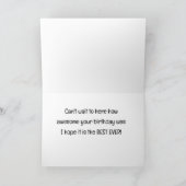 CARTE N'ATTENDEZ PAS D'ENTENDRE *COMBIEN VOTRE ANNIVERSA (Intérieur)