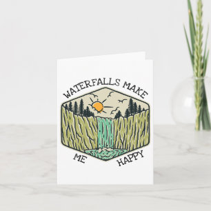 Carte Nature Lovers Waterfall Amateurs Cascade Happy Lov