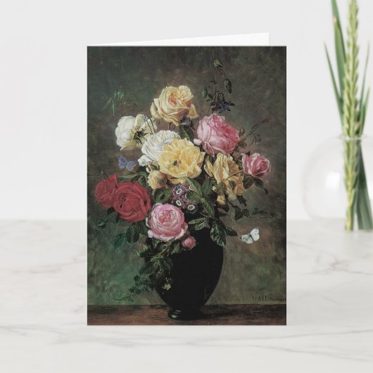 Carte Nature morte avec fleurs dans un vase par Olaf Her (Devant)