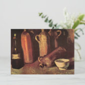 Carte Nature morte de 4 bouteilles de pierre par Vincent (Debout devant)