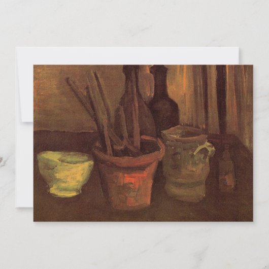 Carte Nature morte Pinceaux dans un pot par Vincent van (Devant)
